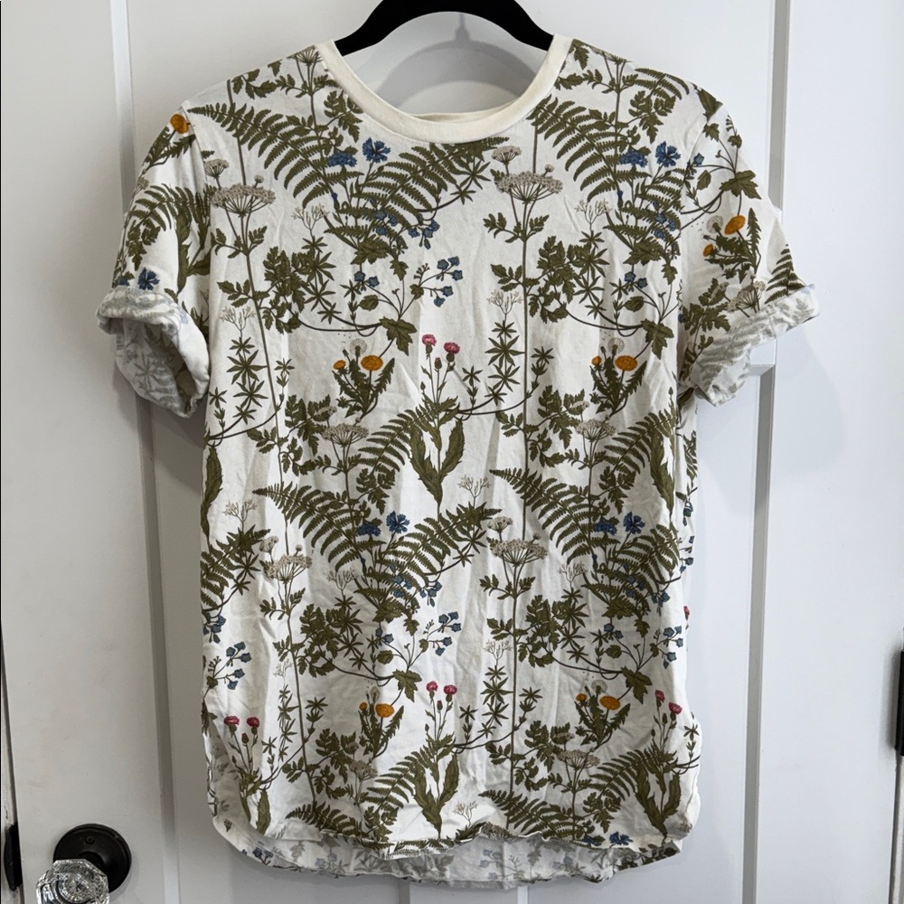 Barbour Wildflower Motif Cotton T-Shirt
